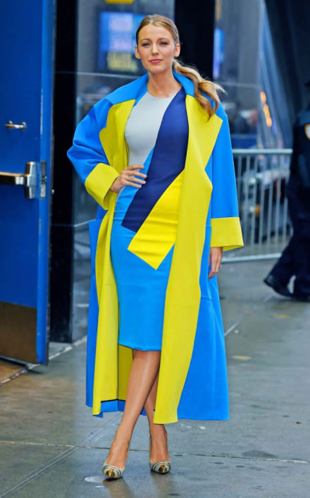 By the looks of things Blake is angling after a World Record for the number of outfits worn in one day.